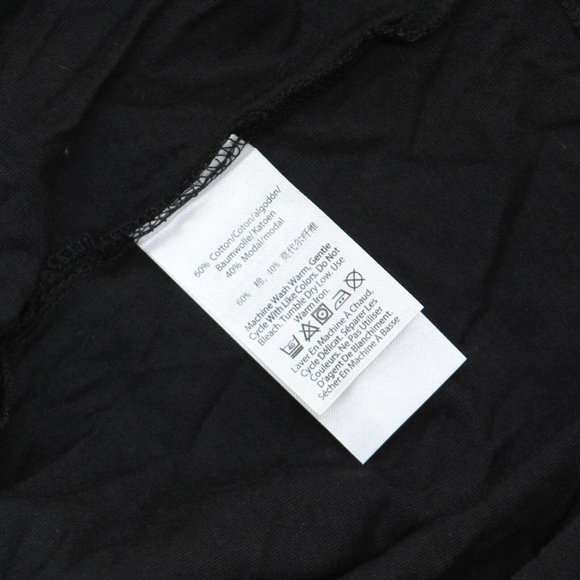 NWT Dkny Jeans Women's Cropped Tied-Sleeve T-Shirt E22F8HIG M Black - Picture 5 of 7